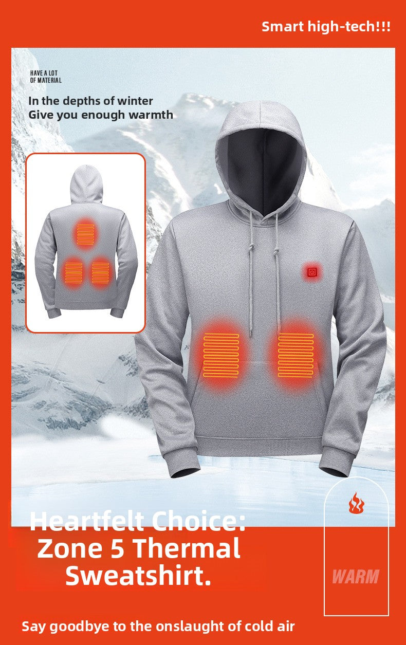 Verwarmde hoodie met USB-verwarming